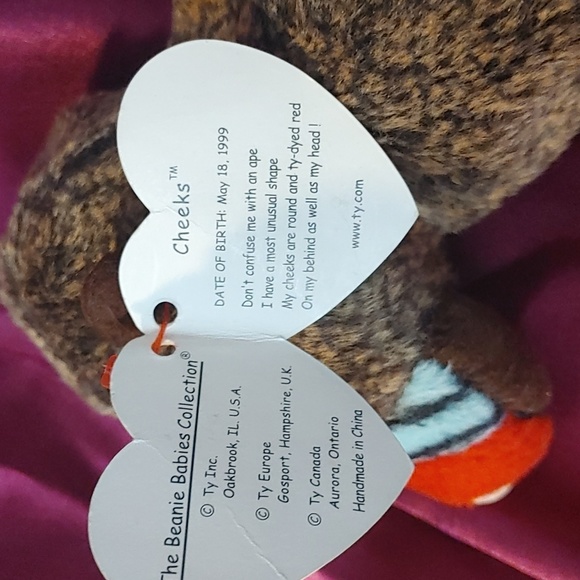 3/$25 1999 Cheeks TY Beanie Baby - Picture 5 of 5